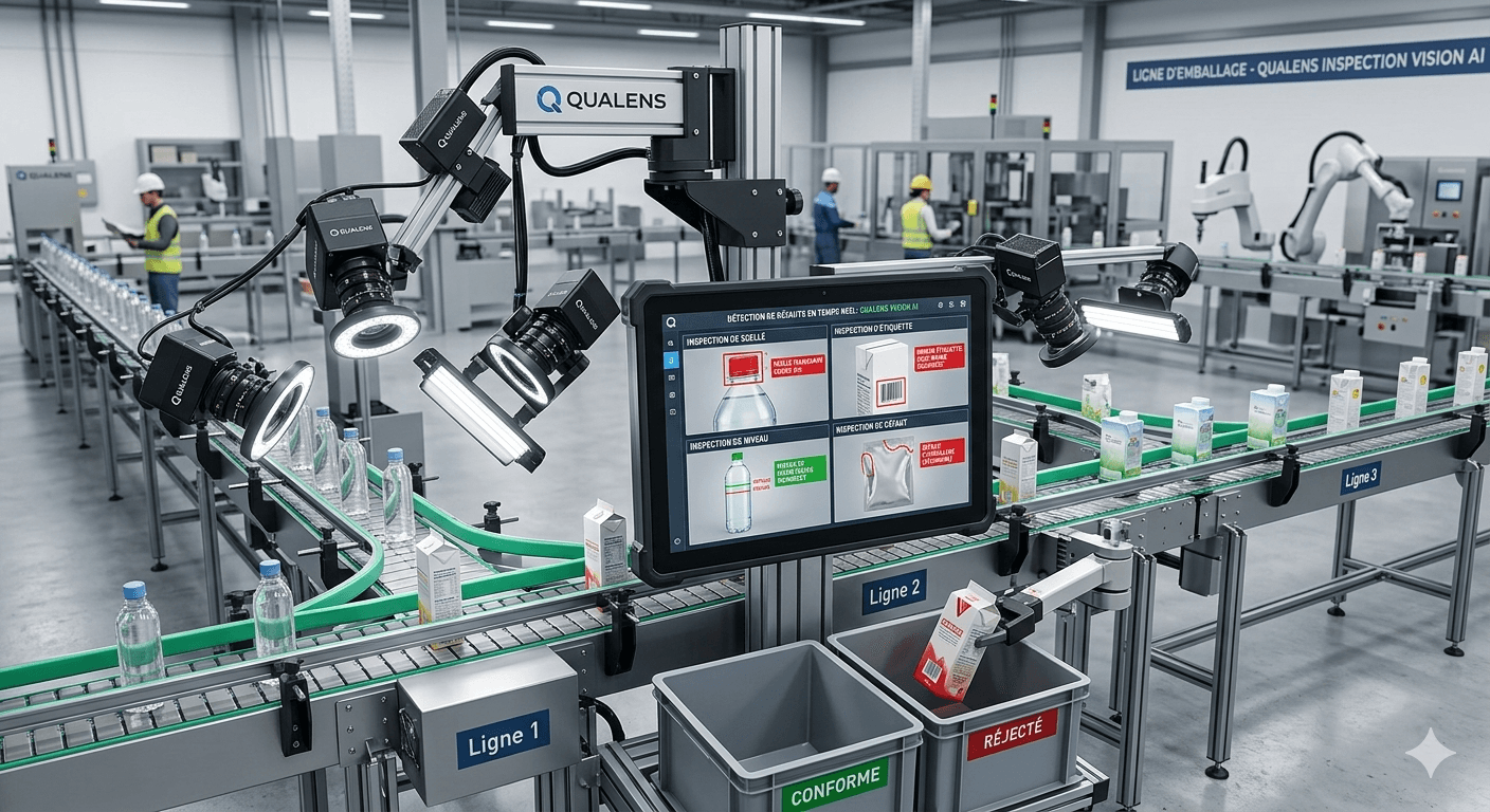 Computer vision packaging inspection on a food production line